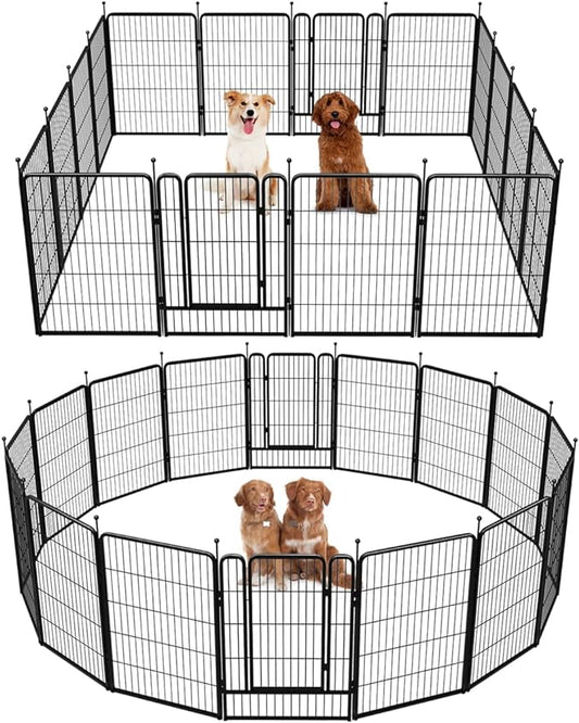 FXW Rollick Dog Playpen for Yard, RV Camping│Patented, 40 inch 16 Panels
