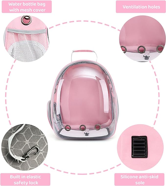 Cat Backpack Carrier,Expandable Pet Bubble Backpack Airline Approved, Pet Travel Carrying Bag for Small Medium Cats and Puppy with Hiking Walking Outdoor Use