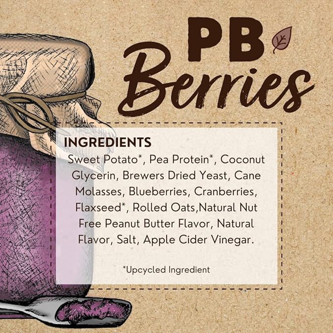Tender & True PB+ Berries Low-Fat Dog Jerky Treats