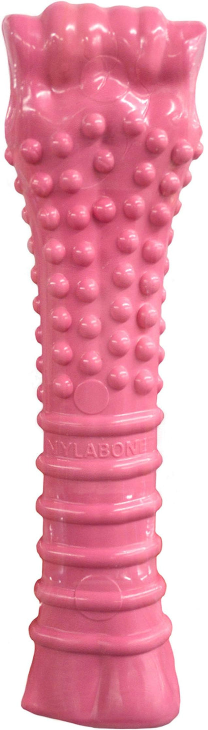Nylabone Power Chew Breast Cancer Awareness Femur Bone Chew Toy for Dogs, Indestructible Dog Toys for Aggressive Chewers, Chicken Flavor, X-Large/Souper (1 Count)