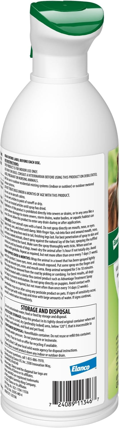 Advantage Dog Flea Treatment Spray | Kills Fleas & Ticks | Dog Flea Spray | 8 oz.