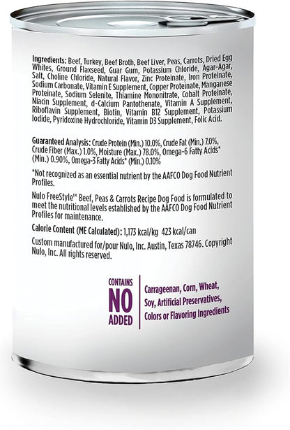 Nulo Grain Free Canned Wet Dog Food (13 oz, Beef) - 12 Cans
