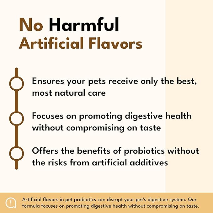 Prebiotics & Probiotics for Dogs & Cats Digestive Health Probiotics Supplement for Pets Skin & Coat, Stress, Allergies, Immune and Nutrient Absorption - Astaxanthin Rich Blend - 100 Servings
