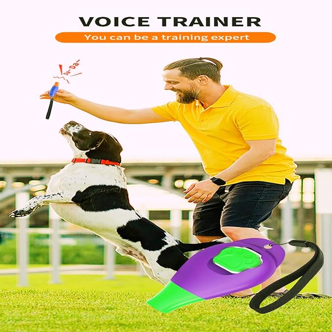 Dog Training Clicker with Wrist Strap Durable Lightweight Easy to Use, Pet Training Clicker for Cats Puppy Birds Horses. Perfect for Behavioral Training (Purple)