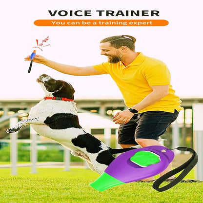 Dog Training Clicker with Wrist Strap Durable Lightweight Easy to Use, Pet Training Clicker for Cats Puppy Birds Horses. Perfect for Behavioral Training (Purple)