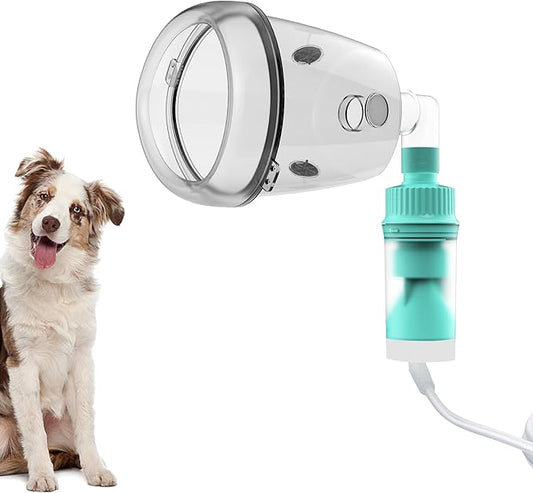 Lying Down Nebulizer Cup and Inhaler Mask for Dogs, Oxygen Mask for Pets (Medium)