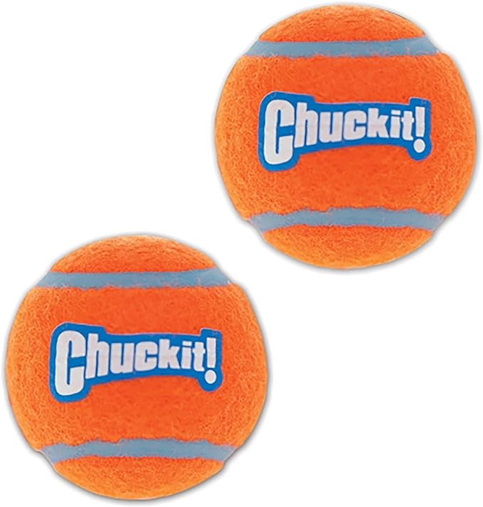 Chuckit Dog Tennis Ball Dog Toy, Large (3 Inch Diameter) for dogs 60-100 lbs, Pack of 2