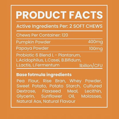 Probiotic for Dogs - 120 Chicken Flavored Soft Chews, Natural Dog Probiotics for Digestive Health, Gut Health for Dogs, Anxiety and Gas Relief, Diarrhea Control, 1 Billion CFU