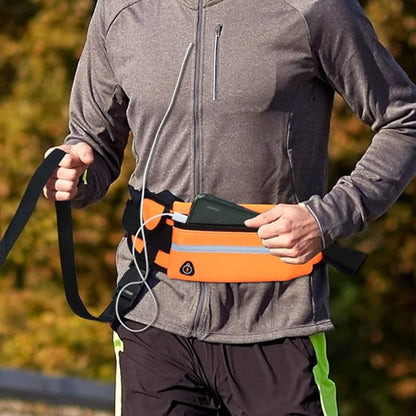 Hands Free Dog Leash with Pouch, 2 in 1 Retractable Dual Handle Bungee Waist Leash Rope for Small and Large Dogs, Adjustable Length Belt Suitable for Running, Walking, Jogging, Hiking, Training