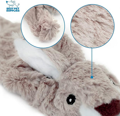 Best Pet Supplies Stuffing Free Squeaky Dog Toys for Small Dogs, Medium Dogs, and Large Dogs, Durable, Best Dog Chew Toy for Teething Puppy, Indoor Play, Holds Plastic Bottle - 4 Figures, Large