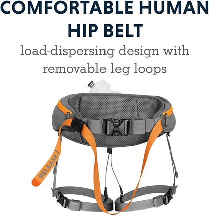Ruffwear, Omnijore Dog Joring System, Dog Harness, Hip Belt, and Towline for Skiing, Skateboarding, and Biking, Orange Poppy, Large/X-Large