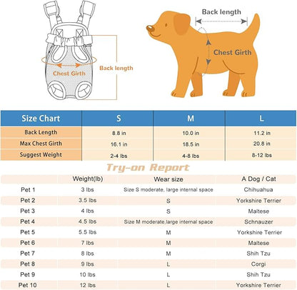 YUDODO Pet Dog Carrier Backpack Adjustable Dog Front Carrier, Legs Out Easy-Fit Dog Travel Backpack Carrier for Hiking Camping for Small Medium Dogs Cats and Rabbits (Large (Pack of 1), A-Black)