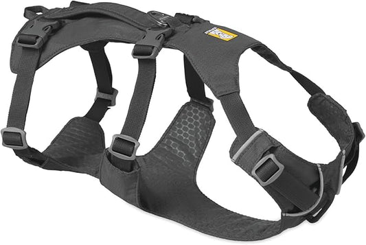 Ruffwear, Flagline Dog Harness, Lightweight and Reflective, No Pull Dog Lift Harness for Hiking, Running and Everyday Use, Granite Gray, Small