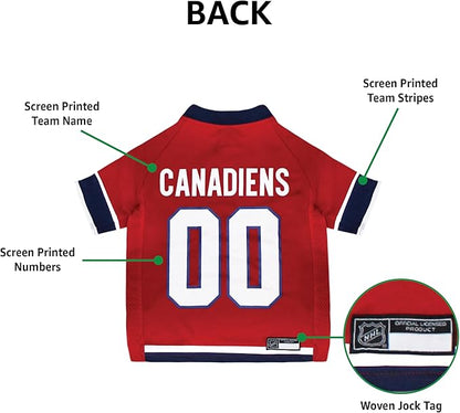 Pets First NHL Montreal Canadiens Jersey for Dogs & Cats, X-Small. - Let Your Pet Be A Real NHL Fan!