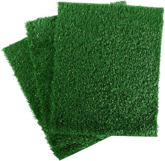 Pee Pads for Dogs - Set of Three 30x20-Inch Replacement Turf Grass Mats for Potty Training - Dog Housebreaking Supplies for Medium Pets by PETMAKER