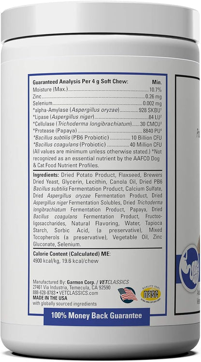 Vet Classics Protegrity GI Probiotics for Dogs & Cats for Stool Quality & Gastrointestinal Health, Supports GI Health in Stressed & Imbalanced, 45 Soft Chews
