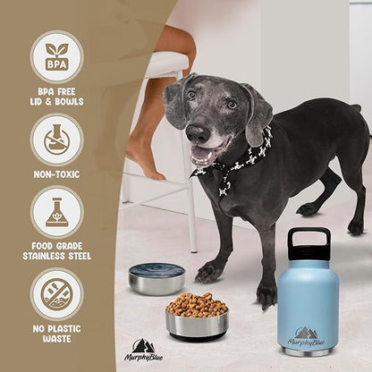 Dog Water Bottle | 32 Oz. Dog Travel Water Bottle | Lid w/Built-in Carabiner | Portable Dog Water Bottle | Portable Dog Water Bowl | Water Bottle for Dogs | Dog Water Bottle Portable