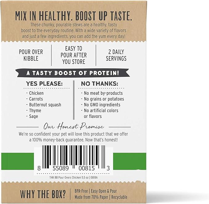 Variety Pack (6) Honest Kitchen Bone Broth Pour Overs Wet Dog Food Topper (2) Beef Stew (2) Turkey & Salmon Stew (2) Chicken Stew (5.5 oz Each) with AuroraPet Wipes