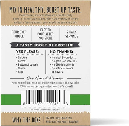 Variety Pack (6) Honest Kitchen Bone Broth Pour Overs Wet Dog Food Topper (2) Beef Stew (2) Turkey & Salmon Stew (2) Chicken Stew (5.5 oz Each) with AuroraPet Wipes