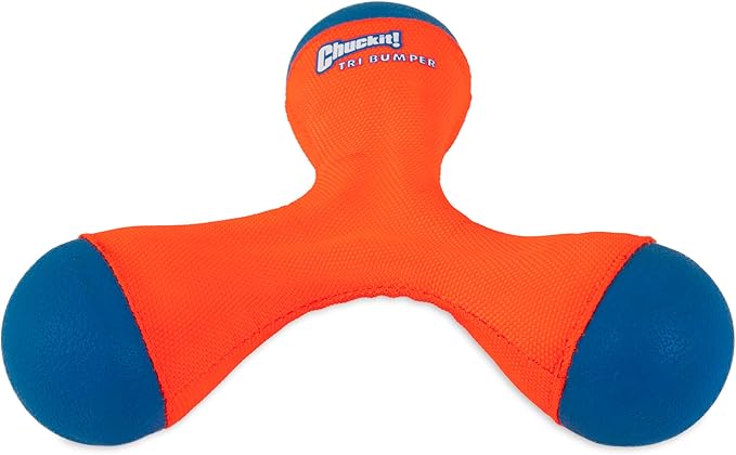 Chuckit! Amphibious Tri-Bumper Fetch Dog Toy, Medium (8.2 Inch),Black