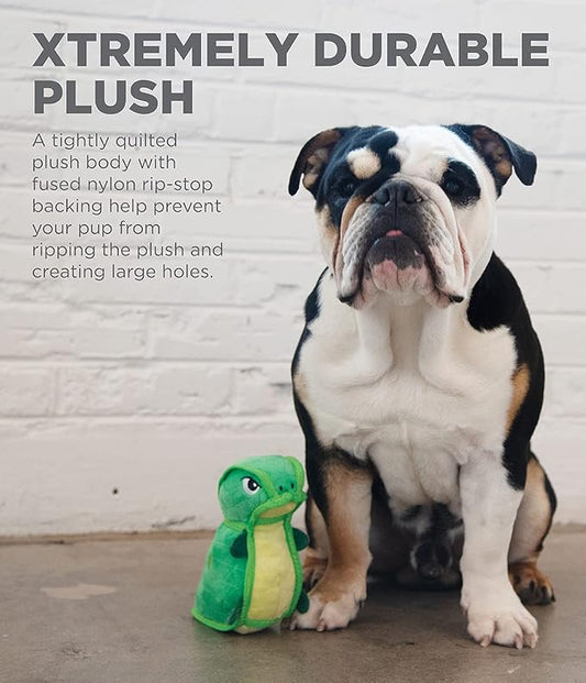 Outward Hound Xtreme Seamz Dino Squeaky Plush Dog Toy - Reinforced Dense Stuffing Plush Toy