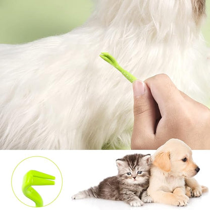 6pcs Tick Removal Tool, Tick Remover for Dogs Cats and Humans Convenient Tick Remover Plastic with Tweezers Comb and Magnifying Glass