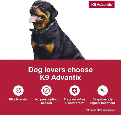 K9 Advantix Flea, Tick & Mosquito Prevention for Dogs 11-20 lbs. | Flea Drops for Medium Dogs | Apply Monthly | 2 Treatments