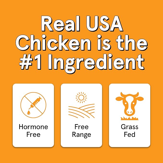 Real Meat Tiny Trainer Bites Dog Treats - 1lb of USA-Made Soft & Chewy Air-Dried Chicken Training Treats for Dogs & Puppies - All-Natural Grain-Free Dog Training Treats w/Free-Range Cage-Free Chicken
