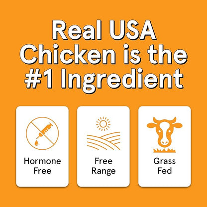 Real Meat Tiny Trainer Bites Dog Treats - 1lb of USA-Made Soft & Chewy Air-Dried Chicken Training Treats for Dogs & Puppies - All-Natural Grain-Free Dog Training Treats w/Free-Range Cage-Free Chicken