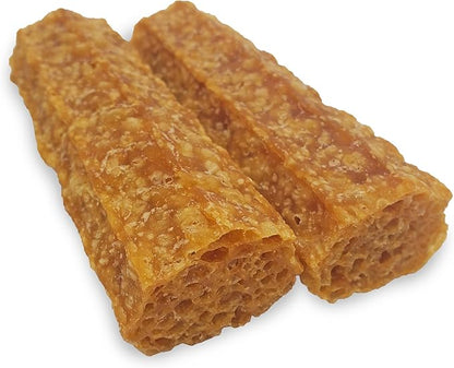 Himalayan Dog Chew Happy Teeth Yak Cheese Dog Chews Dental Chews, 100% Natural, Long Lasting, Gluten Free, Healthy & Safe Dog Treats for Oral Health, Lactose & Grain Free, Protein Rich, Bacon, 2 Chews