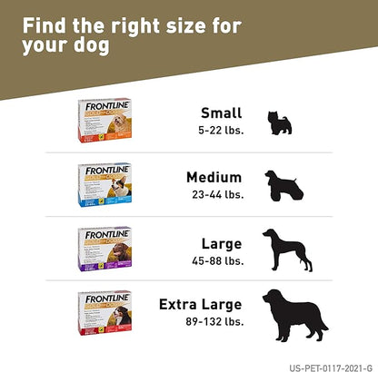 Frontline Gold Flea & Tick Treatment for Small Dogs Up to 5 to 22 lbs., Pack of 3