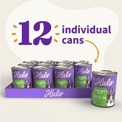 Halo Garden of Vegan Adult Wet Dog Food, Plant-Based, 13oz Can (Pack of 12)