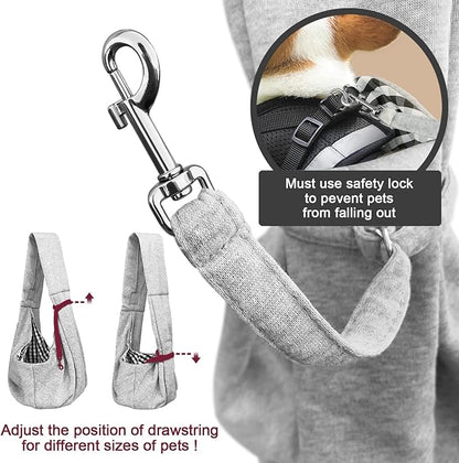 Dog Carrier Sling - Stylish and Convenient - Comfortable Dog Purse for Traveling - Secure Bag for On-The-Go Pet Parents - Perfect for Small Dogs - Fashionable and Functional - stay Hands-Free