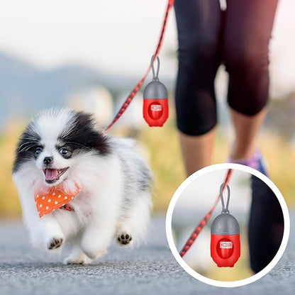 Zhehao 50 Pcs Dog Poop Trash Bag Holder Dispenser Dog Poop Waste Bag Holder Plastic Dog Waste Bag for Leash with Hook and Leak Proof PET Waste Bags for Walking Hiking Camping (Penguin)