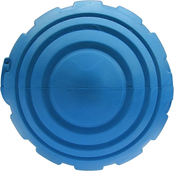 Nerf Dog Ridged Football Dog Toy with Interactive Squeaker, Lightweight, Durable and Water Resistant, 7 Inch Diameter for Medium/Large Breeds, Single Unit, Blue