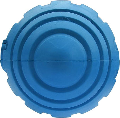 Nerf Dog Ridged Football Dog Toy with Interactive Squeaker, Lightweight, Durable and Water Resistant, 7 Inch Diameter for Medium/Large Breeds, Single Unit, Blue