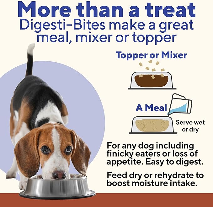 Dave's Pet Food Digesti-Bites Easy to Digest Freeze Dried Beef and Beef Liver Dog Treats with Pumpkin Fiber & Probiotics, Complete & Balanced Nutritious, Freeze Dried Dog Food Topper, USA Made (4 oz)