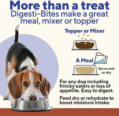 Dave's Pet Food Digesti-Bites Easy to Digest Freeze Dried Beef and Beef Liver Dog Treats with Pumpkin Fiber & Probiotics, Complete & Balanced Nutritious, Freeze Dried Dog Food Topper, USA Made (4 oz)