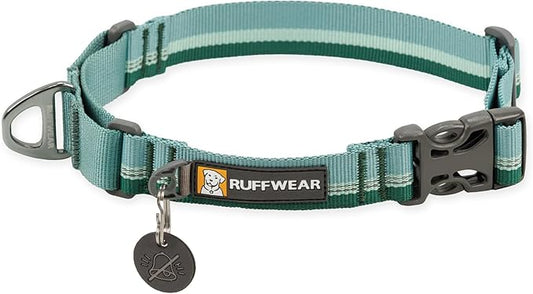 Ruffwear, Web Reaction Dog Collar, Martingale Collar for On-Leash Walking, River Rock Green, 23"-26"