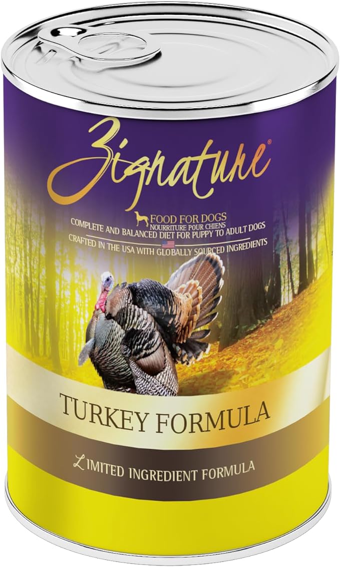 Zignature Turkey Formula Grain-Free Wet Dog Food 13oz, case of 12