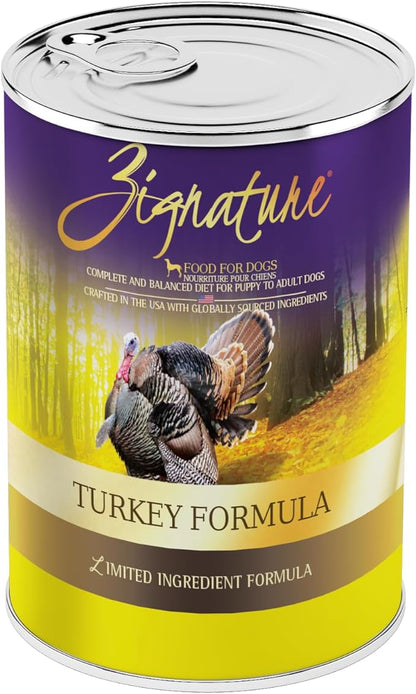 Zignature Turkey Formula Grain-Free Wet Dog Food 13oz, case of 12