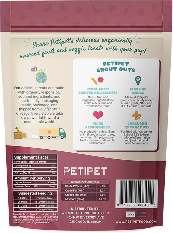 Turmeric + Curcumin - Natural, Human-Grade Allergy Relief Chews, Hip and Joint Supplement, and Anti-Inflammatory for Dogs