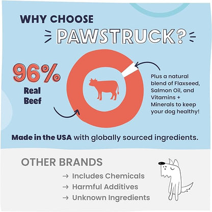 Pawstruck Vet Recommended Air Dried Dog Food Toppers for Picky Eaters - Made in USA with Real Beef - Premium All Natural Meal Mix-in Kibble Seasoning Enhancer - 8 oz - Packaging May Vary
