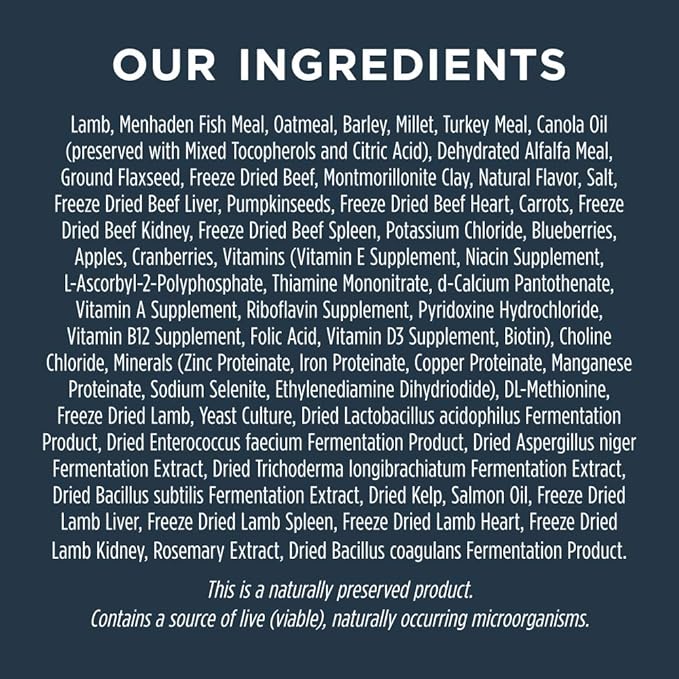 Instinct Raw Boost Whole Grain Real Lamb & Oatmeal Recipe Natural Dry Dog Food, 4.5 lb. Bag