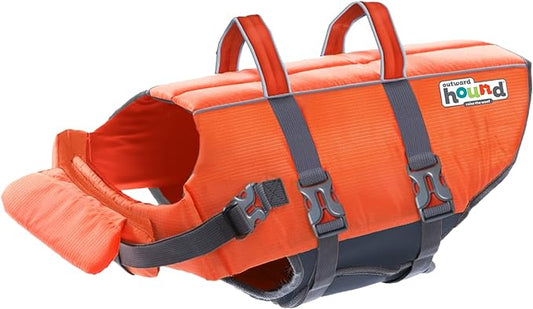 Outward Hound Granby Splash Orange Dog Life Jacket, Medium