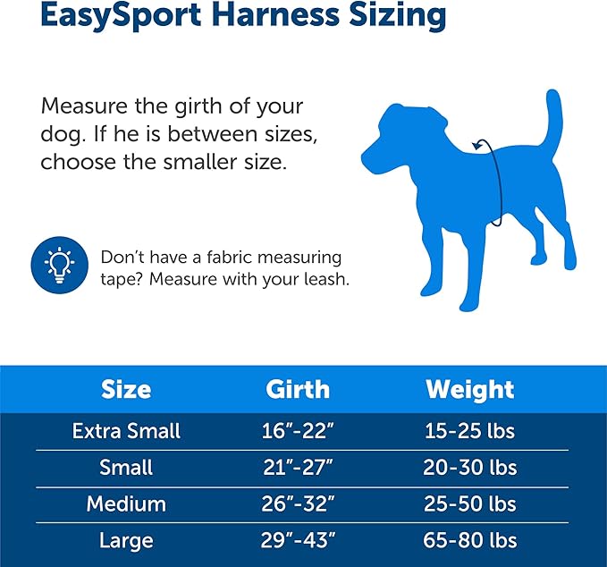 PetSafe EasySport Dog Harness – Adjustable, Padded Dog Harness with Control Handle and Reflective Piping – Small, Black