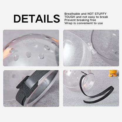 Cat Muzzle for Grooming,Bubble Muzzle and Boots for Nail Trimming,Cat Grooming Mask with Anti Bite,Cat Astronaut Helmet,Cat Breathable Muzzle and Silicone Paw Covers