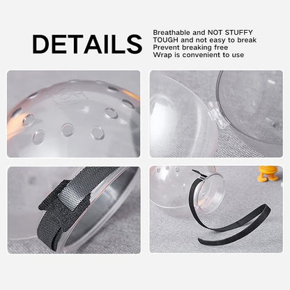 Cat Muzzle for Grooming,Bubble Muzzle and Boots for Nail Trimming,Cat Grooming Mask with Anti Bite,Cat Astronaut Helmet,Cat Breathable Muzzle and Silicone Paw Covers