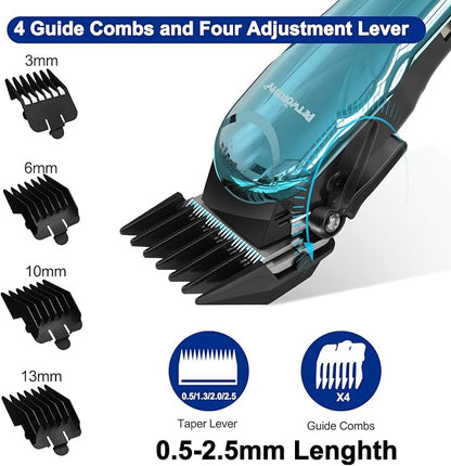 Dog Clippers for Grooming - Dog Grooming Kit for Heavy Thick Hair Coats Low Noise Dogs Shaver Clippers with Cloth Upgraded Professional Rechargeable Cordless Electric Quiet Plating Clippers