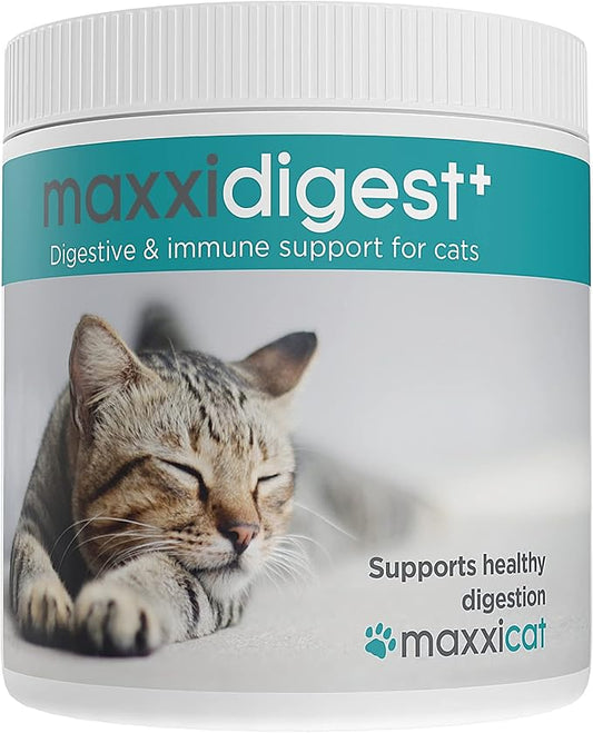 maxxidigest+ Probiotics, Prebiotics and Digestive Enzymes - Digestive and Immune Support Supplement for Cats – 3.2 oz